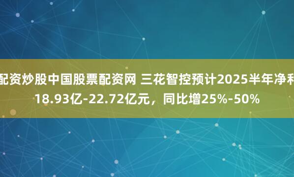 配资炒股中国股票配资网 三花智控预计2025半年净利18.93亿-22.72亿元，同比增25%-50%